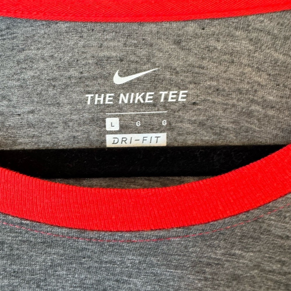 Nike Red and Gray Ohio State Women’s 3/4 Sleeve Tee - Picture 2 of 6